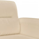 sofasæt 3 dele med hynder mikrofiberstof cremefarvet