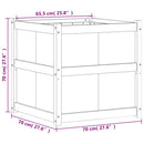 plantekasse 70x70x70 cm massivt fyrretræ