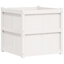 plantekasse 70x70x70 cm massivt fyrretræ hvid