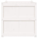plantekasse 70x70x70 cm massivt fyrretræ hvid