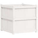 plantekasse 70x70x70 cm massivt fyrretræ hvid