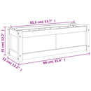 plantekasse 90x31x31 cm massivt fyrretræ