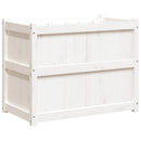 plantekasse 90x50x70 cm massivt fyrretræ hvid