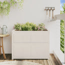 plantekasse 90x50x70 cm massivt fyrretræ hvid