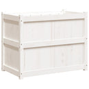 plantekasse 90x50x70 cm massivt fyrretræ hvid