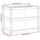 plantekasse 90x50x70 cm massivt fyrretræ gyldenbrun