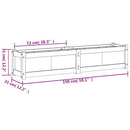 plantekasse 150x31x31 cm massivt fyrretræ gyldenbrun
