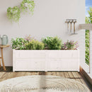 plantekasse 150x50x50 cm massivt fyrretræ hvid