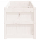 plantekasse 150x50x50 cm massivt fyrretræ hvid