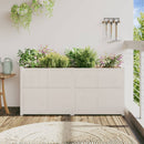 plantekasse 150x50x70 cm massivt fyrretræ hvid