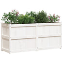 plantekasse 150x50x70 cm massivt fyrretræ hvid