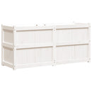 plantekasse 150x50x70 cm massivt fyrretræ hvid