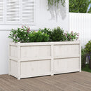 plantekasse 150x50x70 cm massivt fyrretræ hvid