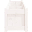 plantekasse 180x31x31 cm massivt fyrretræ hvid