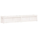 plantekasse 180x31x31 cm massivt fyrretræ hvid