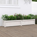 plantekasse 180x31x31 cm massivt fyrretræ hvid