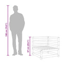 hjørnemoduler 2 stk. til havesofa 70x70x67 cm massivt fyrretræ