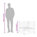 hjørnemoduler 2 stk. til sofa 70x70x67 cm imprægneret fyrretræ