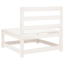 sofamodul til havesofa 70x70x67 cm uden armlæn massivt fyr hvid