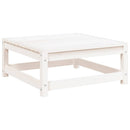 haveskammel 70x70x30 cm massivt fyrretræ hvid