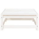 haveskammel 70x70x30 cm massivt fyrretræ hvid