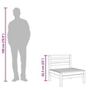 3-personers havesofa massivt fyrretræ