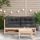 2-personers havesofa m. hynder massivt fyrretræ