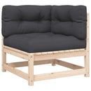 2-personers havesofa m. hynder massivt fyrretræ