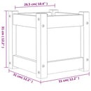 plantekasse 31x31x31 cm massivt fyrretræ gyldenbrun