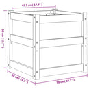 plantekasse 50x50x50 cm massivt fyrretræ