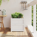 plantekasse 50x50x50 cm massivt fyrretræ hvid