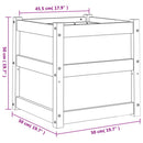 plantekasse 50x50x50 cm massivt fyrretræ hvid