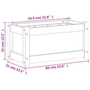 plantekasse 60x31x31 cm imprægneret fyrretræ