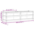 plantekasse 180x50x50 cm massivt fyrretræ hvid