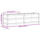 plantekasse 180x50x50 cm massivt fyrretræ gyldenbrun