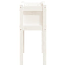 plantekasse med ben 70x31x70 cm massivt fyrretræ hvid