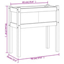 plantekasse med ben 70x31x70 cm massivt fyrretræ hvid