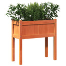 plantekasse med ben 70x31x70 cm massivt fyrretræ gyldenbrun