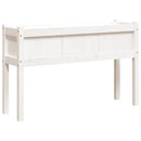 plantekasse med ben 110x31x70 cm massivt fyrretræ hvid