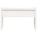 plantekasse med ben 110x31x70 cm massivt fyrretræ hvid