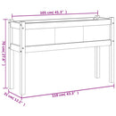 plantekasse med ben 110x31x70 cm massivt fyrretræ gyldenbrun