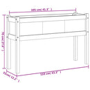 plantekasse med ben 110x31x70 cm imprægneret fyrretræ