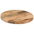 bordplade Ø40x1,5 cm rund massivt ru mangotræ