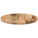 bordplade Ø40x1,5 cm rund massivt ru mangotræ