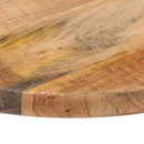 bordplade Ø40x1,5 cm rund massivt ru mangotræ