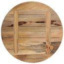 bordplade Ø50x1,5 cm rund massivt ru mangotræ