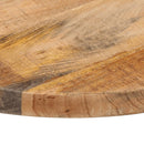 bordplade Ø50x1,5 cm rund massivt ru mangotræ