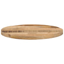 bordplade Ø50x2,5 cm rund massivt ru mangotræ