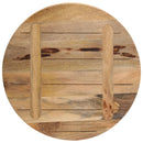 bordplade Ø50x2,5 cm rund massivt ru mangotræ