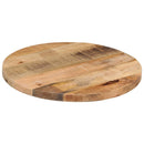 bordplade Ø50x3,8 cm rund massivt ru mangotræ